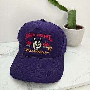 vintage 90's | Washington Huskies '92 Rose Bowl purple snapback baseball hat